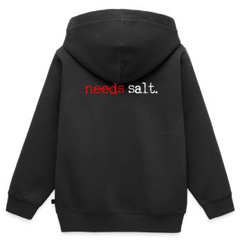 Chef cuisinier cuisinier - Sweat Premium à capuche zippé enfant bio - noir - Dos - AI Model Kid Male (0cm)