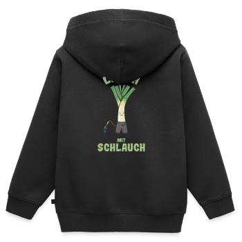 Lauch mit Schlauch Fitness Beginner Pumper - Kinder Premium Organic Zip Hoodie - Schwarz - Hinten - AI Model Kid Male (0cm)