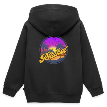 Thailand Phuket - Kinder Premium Organic Zip Hoodie - Schwarz - Hinten - AI Model Kid Male (0cm)