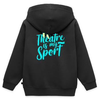 Theater Schauspieler - Kinder Premium Organic Zip Hoodie - Schwarz - Hinten - AI Model Kid Male (0cm)