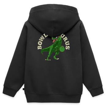 bowling - Kids Premium Organic Zip-up Hoodie - black - Back - AI Model Kid Male (0cm)