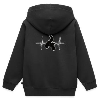 Quad Felgen - Kinder Premium Organic Zip Hoodie - Schwarz - Hinten - AI Model Kid Male (0cm)