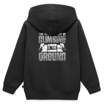 Klettern Kletterer - Kinder Premium Organic Zip Hoodie - Schwarz - Hinten - AI Model Kid Male (0cm)