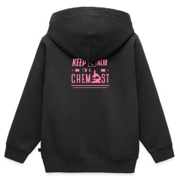 Professeur de chimie chimiste chimie chimie équipe - Sweat Premium à capuche zippé enfant bio - noir - Dos - AI Model Kid Male (0cm)