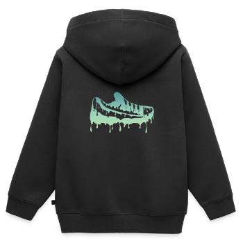 Bunte Schuhe - Kinder Premium Organic Zip Hoodie - Schwarz - Hinten - AI Model Kid Male (0cm)
