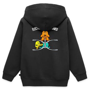 Electricity Explained Electricity Physicist Electricity - Kids Premium Organic Zip-up Hoodie - black - Back - AI Model Kid Male (0cm)
