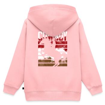 Bottes Cowboy Cowboy - Sweat Premium à capuche zippé enfant bio - rose - Dos - AI Model Kid Female (0cm)
