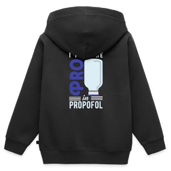 chimie - Sweat Premium à capuche zippé enfant bio - noir - Dos - AI Model Kid Male (0cm)