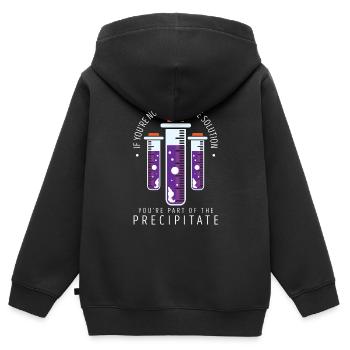 chimie - Sweat Premium à capuche zippé enfant bio - noir - Dos - AI Model Kid Male (0cm)