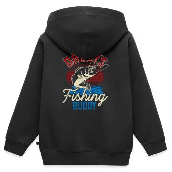 Fischer Fisch - Kinder Premium Organic Zip Hoodie - Schwarz - Hinten - AI Model Kid Male (0cm)