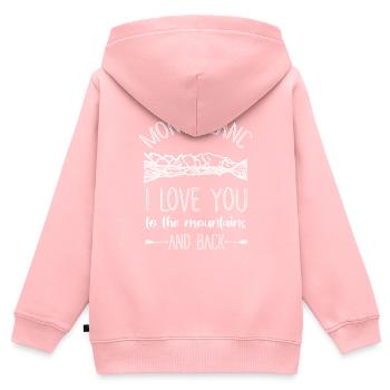 Mont Blanc Alpen - Kinder Premium Organic Zip Hoodie - Rosa - Hinten - AI Model Kid Female (0cm)