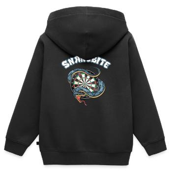 Darts Snakebite Dartboard Snake - Kids Premium Organic Zip-up Hoodie - black - Back - AI Model Kid Male (0cm)