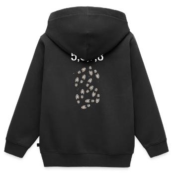 Pas de danse danse danse instructeur danse couple - Sweat Premium à capuche zippé enfant bio - noir - Dos - AI Model Kid Male (0cm)