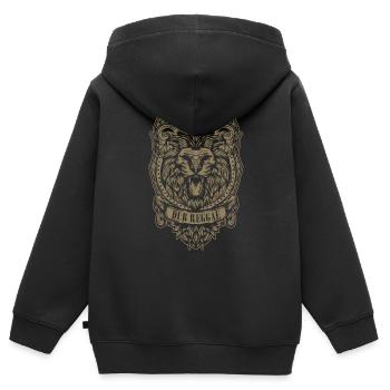 dub reggae music - Kinder Premium Organic Zip Hoodie - Schwarz - Hinten - AI Model Kid Male (0cm)