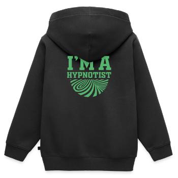 Hypnose en équipe Hypnotiser la pratique de l'hypnotiseur - Sweat Premium à capuche zippé enfant bio - noir - Dos - AI Model Kid Male (0cm)