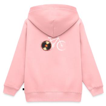 Fahrrad Fahren - Kinder Premium Organic Zip Hoodie - Rosa - Hinten - AI Model Kid Female (0cm)