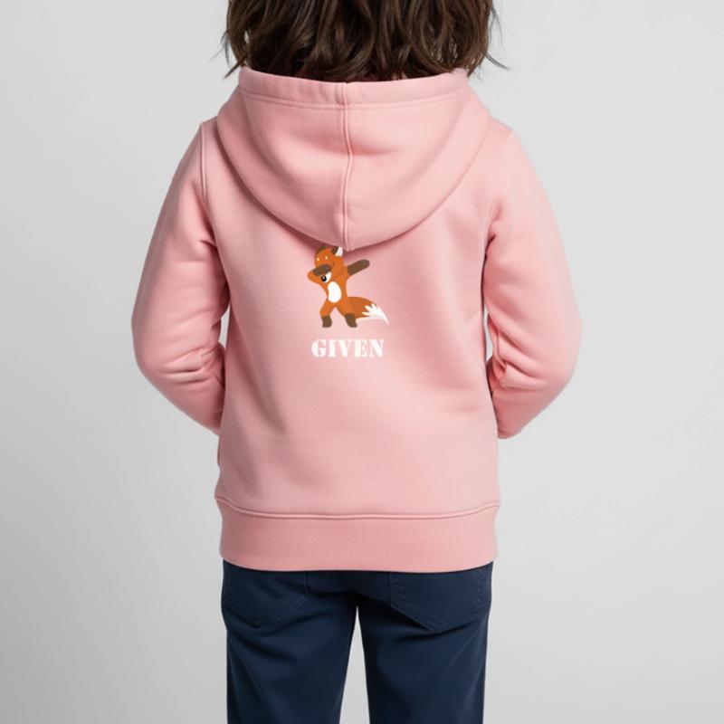 Zero Fox Given Dab Zero Fox Given Dabbing drôle Sweat Premium à capuche zippé enfant bio