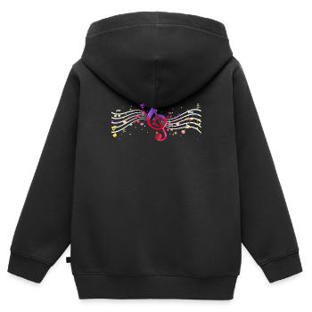 Orchestre Clef - Sweat Premium à capuche zippé enfant bio - noir - Dos - AI Model Kid Male (0cm)