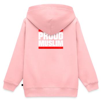 FUN COOL PROUD MUSLIM RAMADAN ISLAM RELIGION - Kids Premium Organic Zip-up Hoodie - rose - Back - AI Model Kid Female (0cm)