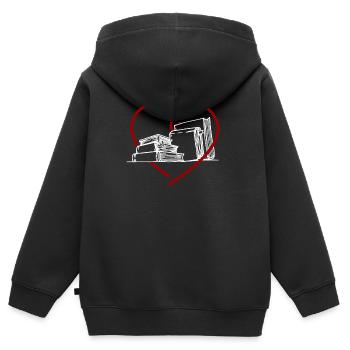 Read - Kids Premium Organic Zip-up Hoodie - black - Back - AI Model Kid Male (0cm)