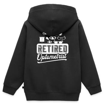 Optiker im Ruhestand Optiker Lustig - Kinder Premium Organic Zip Hoodie - Schwarz - Hinten - AI Model Kid Male (0cm)
