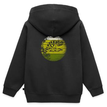 Chameleon Reptil - Kinder Premium Organic Zip Hoodie - Schwarz - Hinten - AI Model Kid Male (0cm)
