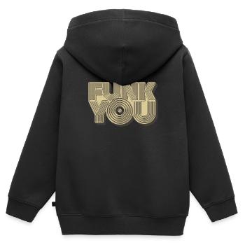 Funk You Music Retro - Kids Premium Organic Zip-up Hoodie - black - Back - AI Model Kid Male (0cm)