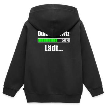 Dummer Witz Lädt Witze Reißen Komiker Geschenk - Kinder Premium Organic Zip Hoodie - Schwarz - Hinten - AI Model Kid Male (0cm)