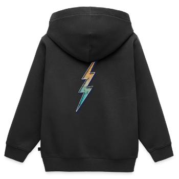 Flash vintage - Kids Premium Organic Zip-up Hoodie - black - Back - AI Model Kid Male (0cm)