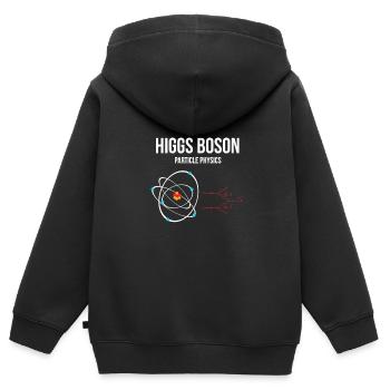la physique - Sweat Premium à capuche zippé enfant bio - noir - Dos - AI Model Kid Male (0cm)