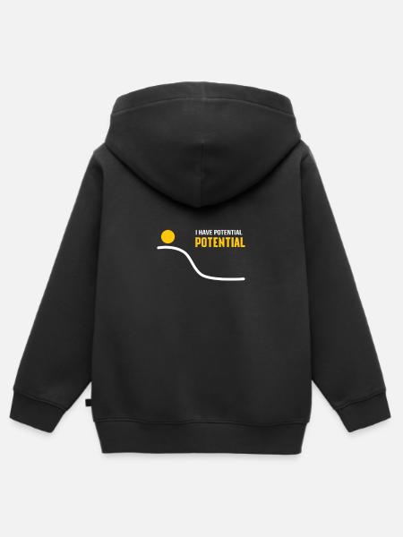 physics - Kids Premium Organic Zip-up Hoodie - black