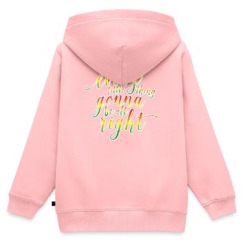 Reggae Rasta Dread Jamaïque - Sweat Premium à capuche zippé enfant bio - rose - Dos - AI Model Kid Female (0cm)
