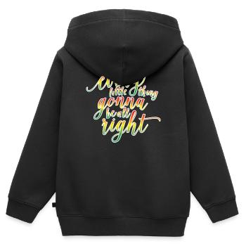 Reggae Rasta Dread Jamaika - Kinder Premium Organic Zip Hoodie - Schwarz - Hinten - AI Model Kid Male (0cm)