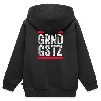 Grundgesetz Corona Virus Geschenkidee Geburtstag - Kinder Premium Organic Zip Hoodie - Schwarz - Hinten - AI Model Kid Male (0cm)