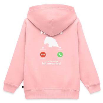 Fehmarn Anruf Telefon Insel Ostsee Geschenkidee - Kinder Premium Organic Zip Hoodie - Rosa - Hinten - AI Model Kid Female (0cm)