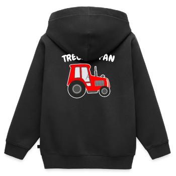 Trecker Fan 2 Jahre Kinder - Kinder Premium Organic Zip Hoodie - Schwarz - Hinten - AI Model Kid Male (0cm)