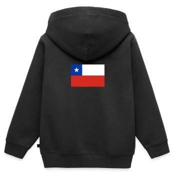Chile chilenisch Flagge Fahne - Kinder Premium Organic Zip Hoodie - Schwarz - Hinten - AI Model Kid Male (0cm)