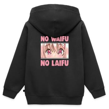 Drôle otaku anime manga gag - Sweat Premium à capuche zippé enfant bio - noir - Dos - AI Model Kid Male (0cm)