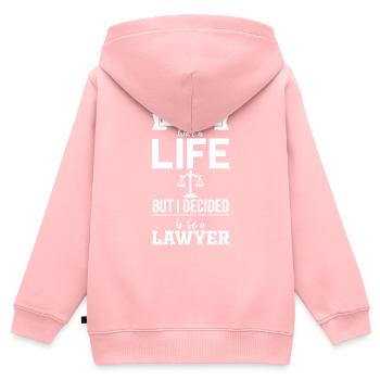 Rechtsanwalt Rechtsanwalt - Kinder Premium Organic Zip Hoodie - Rosa - Hinten - AI Model Kid Female (0cm)