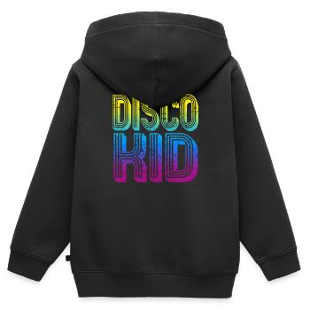 Disco Kid - Kinder Premium Organic Zip Hoodie - Schwarz - Hinten - AI Model Kid Male (0cm)