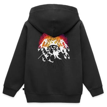 Mort au-delà de Dieu Jésus Résurrection Funérailles - Sweat Premium à capuche zippé enfant bio - noir - Dos - AI Model Kid Male (0cm)
