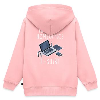 Computer Humor Homeoffice Humor - Kinder Premium Organic Zip Hoodie - Rosa - Hinten - AI Model Kid Female (0cm)