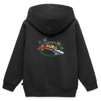 Cuba - Sweat Premium à capuche zippé enfant bio - noir - Dos - AI Model Kid Male (0cm)