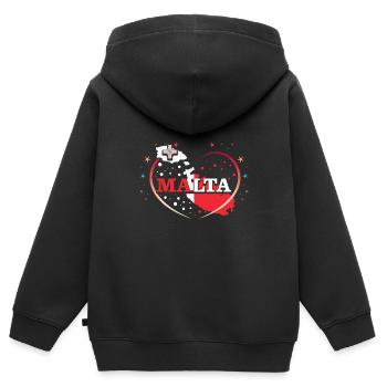 Malte - Sweat Premium à capuche zippé enfant bio - noir - Dos - AI Model Kid Male (0cm)