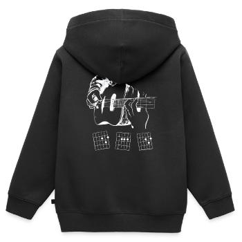 Guitarist - Kids Premium Organic Zip-up Hoodie - black - Back - AI Model Kid Male (0cm)