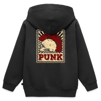 Punk Punk Rock Musique Punks Anarchy Punk Gift - Sweat Premium à capuche zippé enfant bio - noir - Dos - AI Model Kid Male (0cm)