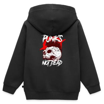 Punk Punk Rock Musique Punks Anarchy Punk Gift - Sweat Premium à capuche zippé enfant bio - noir - Dos - AI Model Kid Male (0cm)