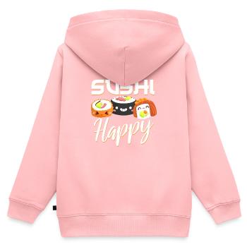 Japan - Kinder Premium Organic Zip Hoodie - Rosa - Hinten - AI Model Kid Female (0cm)