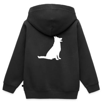 Schäferhund Tierliebe Geschenkidee Geburtstag - Kinder Premium Organic Zip Hoodie - Schwarz - Hinten - AI Model Kid Male (0cm)