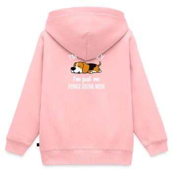 Beagle - Kinder Premium Organic Zip Hoodie - Rosa - Hinten - AI Model Kid Female (0cm)